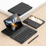 Custodia in pelle per tastiera Bluetooth pieghevole magnetica, For Samsung Galaxy Z Fold4 5G