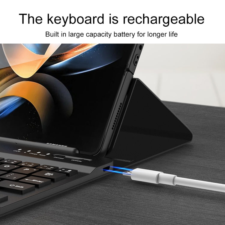 Custodia in pelle per tastiera Bluetooth pieghevole magnetica, For Samsung Galaxy Z Fold4 5G