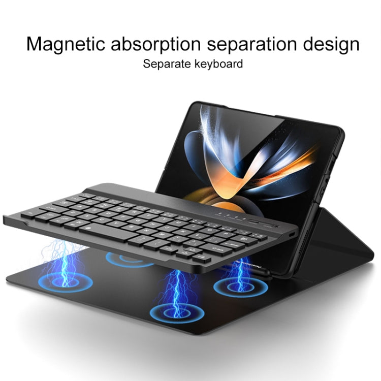 Custodia in pelle per tastiera Bluetooth pieghevole magnetica, For Samsung Galaxy Z Fold4 5G