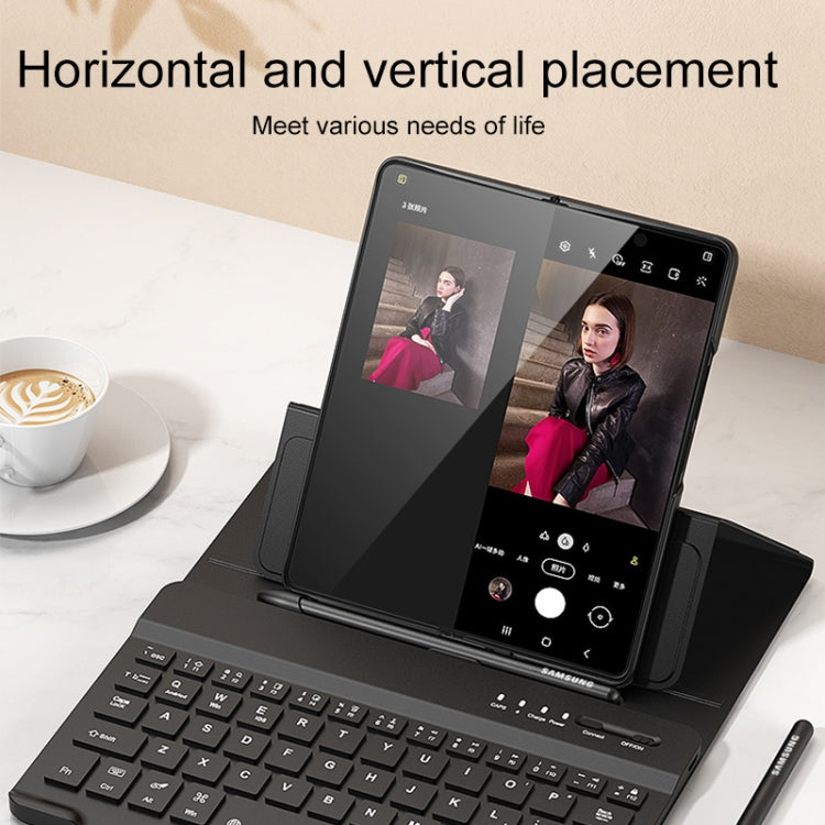 Custodia in pelle per tastiera Bluetooth pieghevole magnetica, For Samsung Galaxy Z Fold4 5G