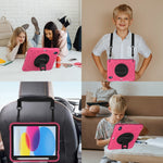 Custodia per tablet in silicone e PC con presa rotante, For iPad 10th 10.9 2022