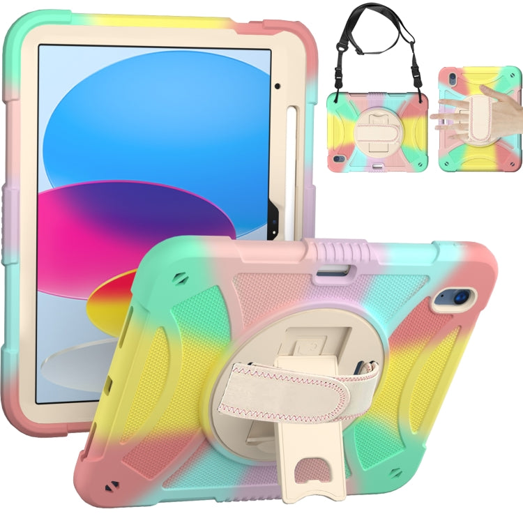 Custodia per tablet in silicone e PC con presa rotante, For iPad 10th 10.9 2022