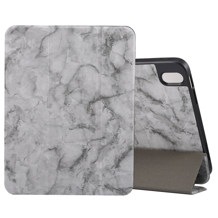 Custodia protettiva per tablet con struttura in marmo tripla con slot per penna, For iPad 10th Gen 10.9 2022