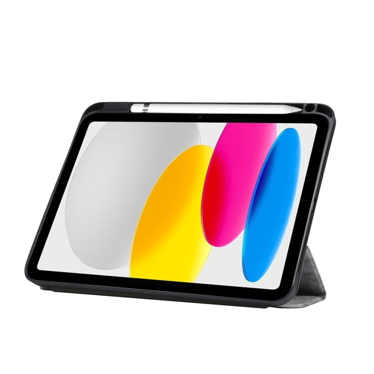 Custodia protettiva per tablet con struttura in marmo tripla con slot per penna, For iPad 10th Gen 10.9 2022