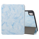Custodia protettiva per tablet con struttura in marmo tripla con slot per penna, For iPad 10th Gen 10.9 2022