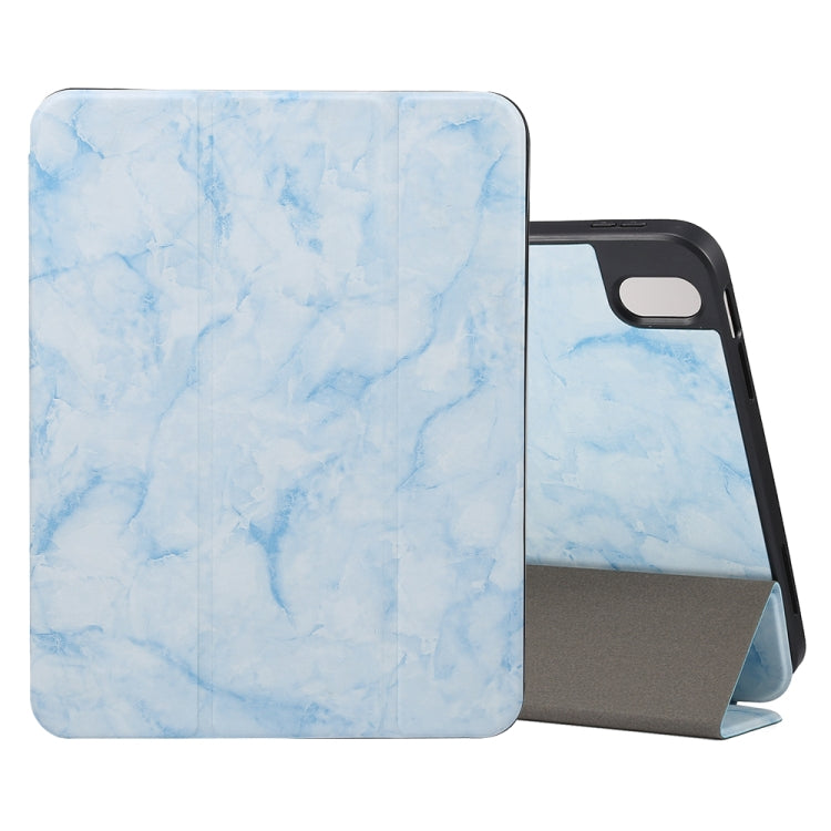 Custodia protettiva per tablet con struttura in marmo tripla con slot per penna, For iPad 10th Gen 10.9 2022