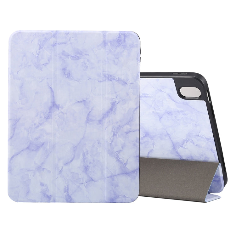 Custodia protettiva per tablet con struttura in marmo tripla con slot per penna, For iPad 10th Gen 10.9 2022