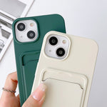 Custodia per cellulare con porta carte in silicone elastico con cordino a tracolla, For iPhone 13