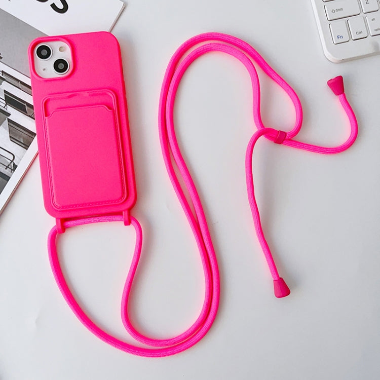 Custodia per cellulare con porta carte in silicone elastico con cordino a tracolla, For iPhone 12 Pro