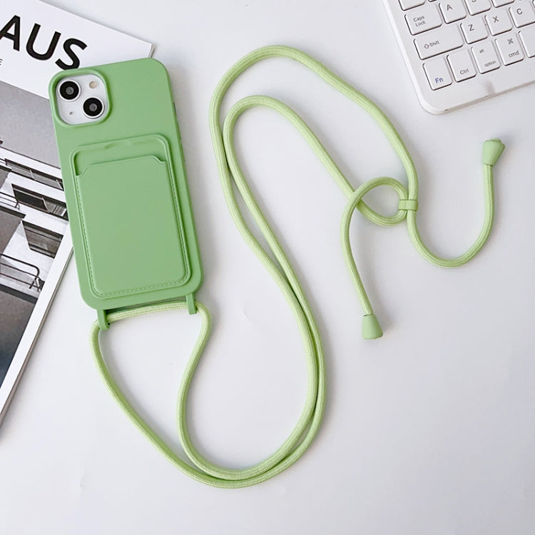 Custodia per cellulare con porta carte in silicone elastico con cordino a tracolla, For iPhone 12 Pro Max