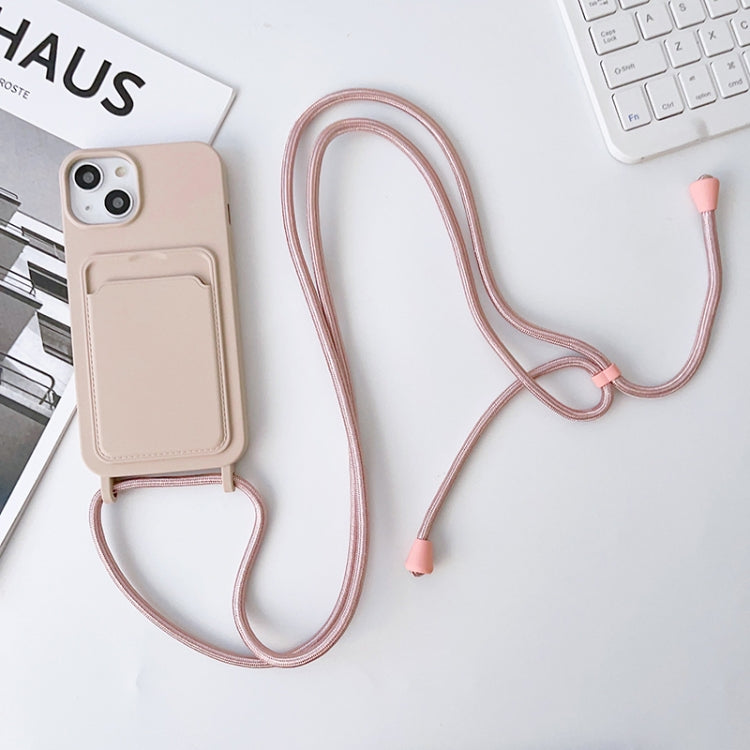 Custodia per cellulare con porta carte in silicone elastico con cordino a tracolla, For iPhone 11 Pro Max