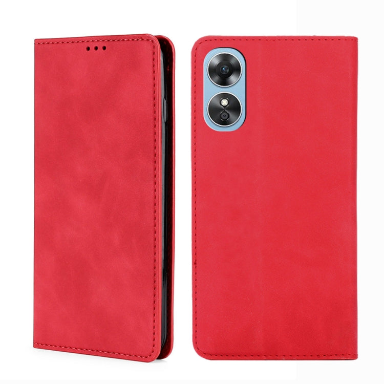 Custodia per telefono in pelle con vibrazione orizzontale magnetica Skin Feel, For Motorola Moto E32 India/E22s 4G Global, For OPPO A17, For OPPO K10x 5G, For Realme C33 4G