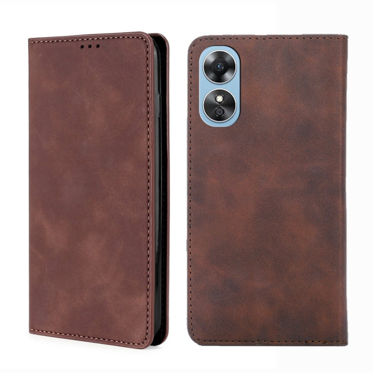 Custodia per telefono in pelle con vibrazione orizzontale magnetica Skin Feel, For Motorola Moto E32 India/E22s 4G Global, For OPPO A17, For OPPO K10x 5G, For Realme C33 4G