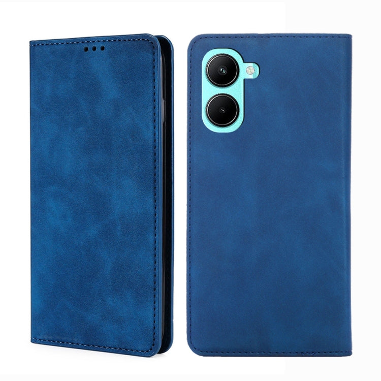 Custodia per telefono in pelle con vibrazione orizzontale magnetica Skin Feel, For Motorola Moto E32 India/E22s 4G Global, For OPPO A17, For OPPO K10x 5G, For Realme C33 4G