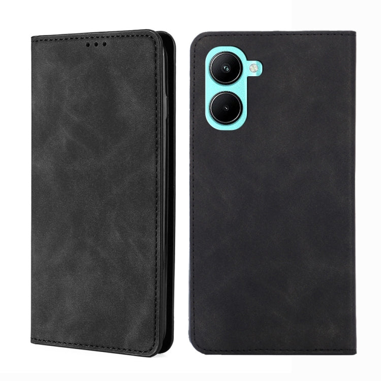 Custodia per telefono in pelle con vibrazione orizzontale magnetica Skin Feel, For Motorola Moto E32 India/E22s 4G Global, For OPPO A17, For OPPO K10x 5G, For Realme C33 4G