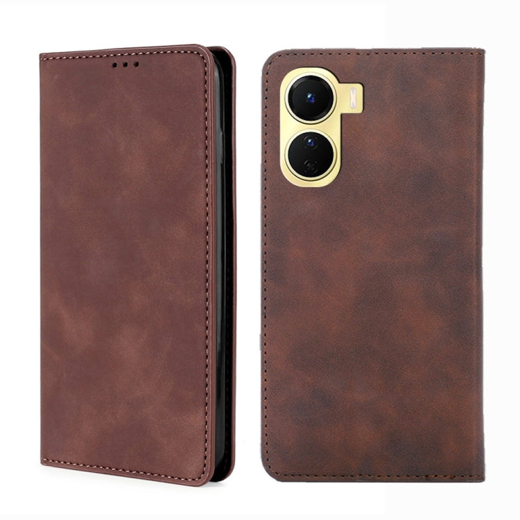 Custodia per telefono in pelle con vibrazione orizzontale magnetica Skin Feel, For vivo V25 5G/V25e 5G/X80 Lite, For vivo Y16 4G/Y02s 4G, For vivo Y55 4G, For Samsung Galaxy A04s