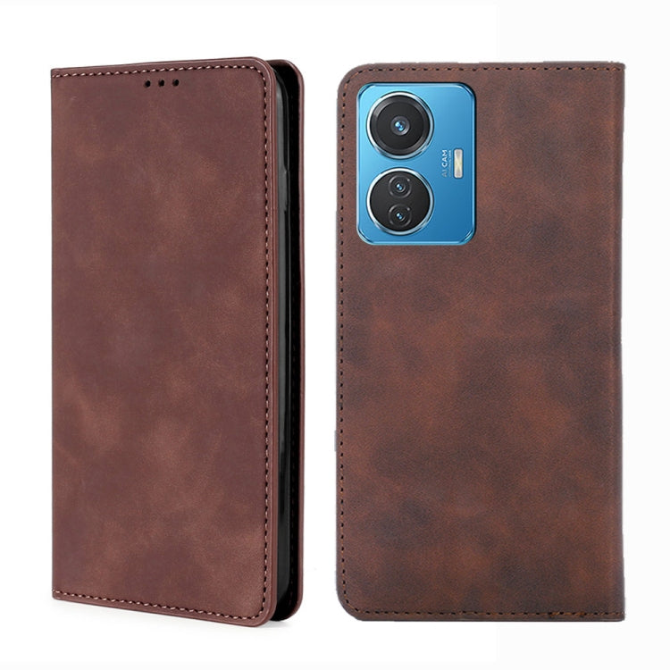 Custodia per telefono in pelle con vibrazione orizzontale magnetica Skin Feel, For vivo V25 5G/V25e 5G/X80 Lite, For vivo Y16 4G/Y02s 4G, For vivo Y55 4G, For Samsung Galaxy A04s