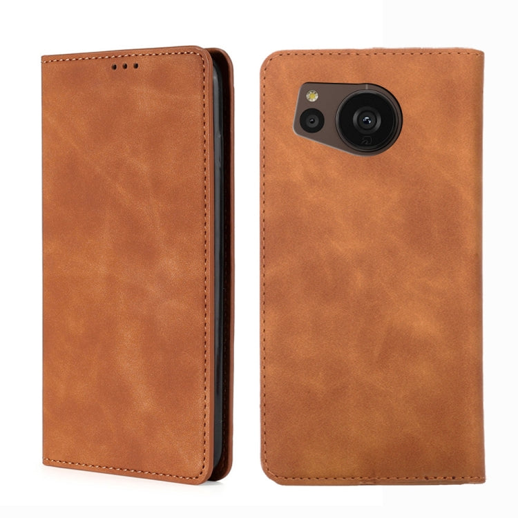 Custodia per telefono in pelle con vibrazione orizzontale magnetica Skin Feel, For Sharp Aquos sense7 Plus, For Xiaomi Civi 2 5G, For Xiaomi Poco M5 4G