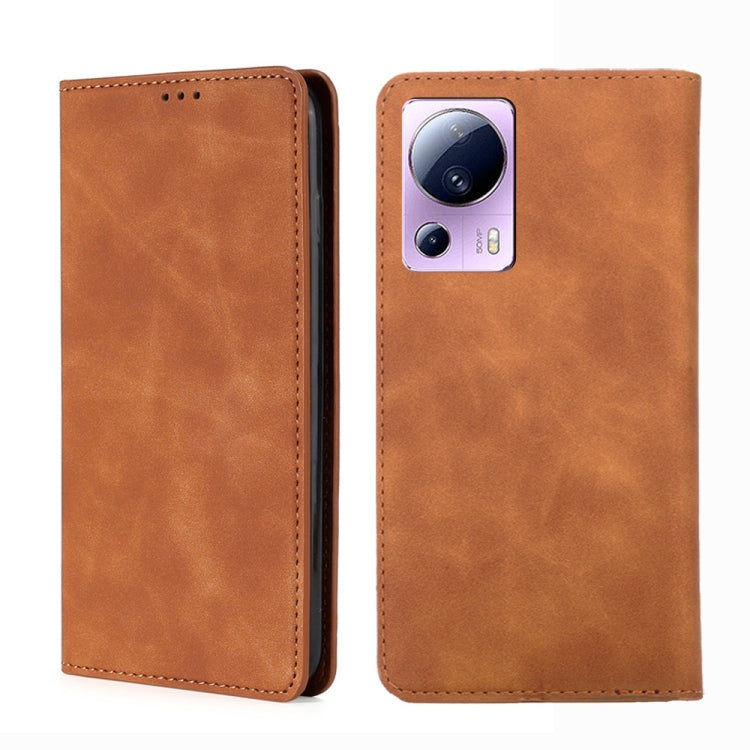 Custodia per telefono in pelle con vibrazione orizzontale magnetica Skin Feel, For Sharp Aquos sense7 Plus, For Xiaomi Civi 2 5G, For Xiaomi Poco M5 4G