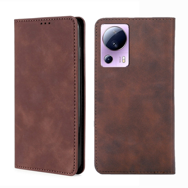 Custodia per telefono in pelle con vibrazione orizzontale magnetica Skin Feel, For Sharp Aquos sense7 Plus, For Xiaomi Civi 2 5G, For Xiaomi Poco M5 4G