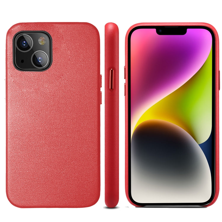 Custodia per telefono con cover posteriore in PU a grana di agnello, For iPhone 14, For iPhone 14 Plus, For iPhone 14 Pro