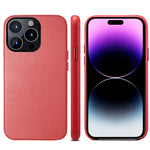 Custodia per telefono con cover posteriore in PU a grana di agnello, For iPhone 14, For iPhone 14 Plus, For iPhone 14 Pro