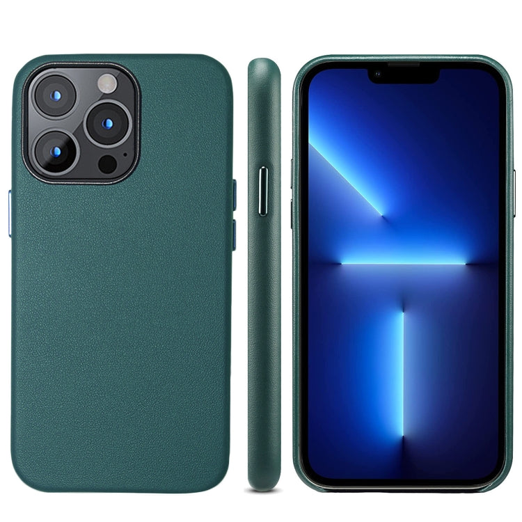 Custodia per telefono con cover posteriore in PU a grana di agnello, For iPhone 14 Pro Max, For iPhone 13 mini, For iPhone 13 Pro, For iPhone 13 Pro Max