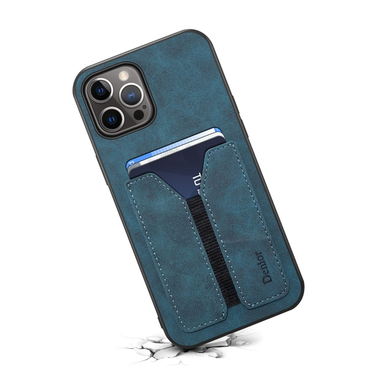 Denior DV Elastic Card PU Custodia per telefono con cover posteriore, For iPhone 13 Pro, For iPhone 13 Pro Max, For iPhone 12 mini, For iPhone 12 / 12 Pro, For iPhone 12 Pro Max, For iPhone 11