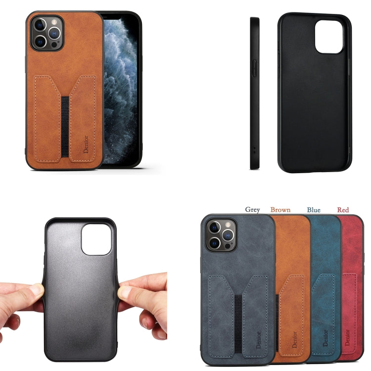Denior DV Elastic Card PU Custodia per telefono con cover posteriore, For iPhone 13 Pro, For iPhone 13 Pro Max, For iPhone 12 mini, For iPhone 12 / 12 Pro, For iPhone 12 Pro Max, For iPhone 11