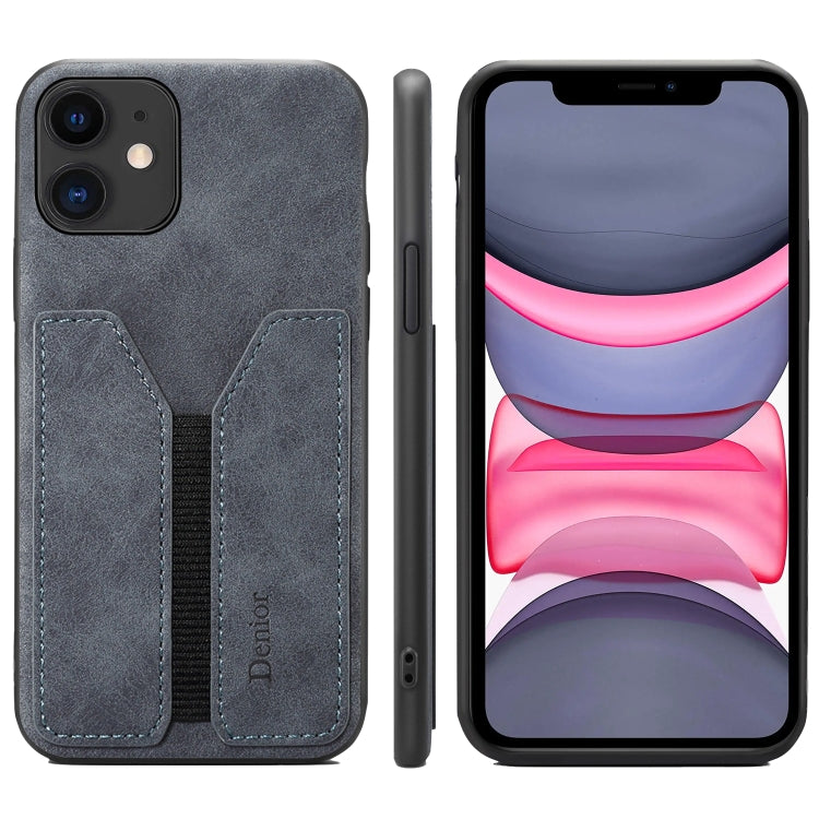 Denior DV Elastic Card PU Custodia per telefono con cover posteriore, For iPhone 13 Pro, For iPhone 13 Pro Max, For iPhone 12 mini, For iPhone 12 / 12 Pro, For iPhone 12 Pro Max, For iPhone 11