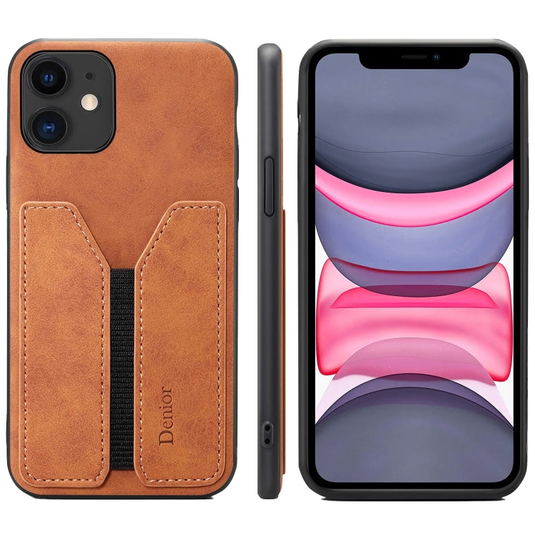 Denior DV Elastic Card PU Custodia per telefono con cover posteriore, For iPhone 13 Pro, For iPhone 13 Pro Max, For iPhone 12 mini, For iPhone 12 / 12 Pro, For iPhone 12 Pro Max, For iPhone 11