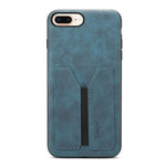 Denior DV Elastic Card PU Custodia per telefono con cover posteriore, For iPhone 7 Plus / 8 Plus