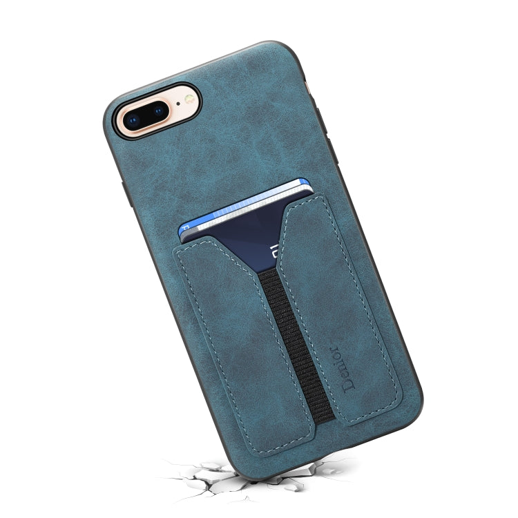 Denior DV Elastic Card PU Custodia per telefono con cover posteriore, For iPhone 7 Plus / 8 Plus