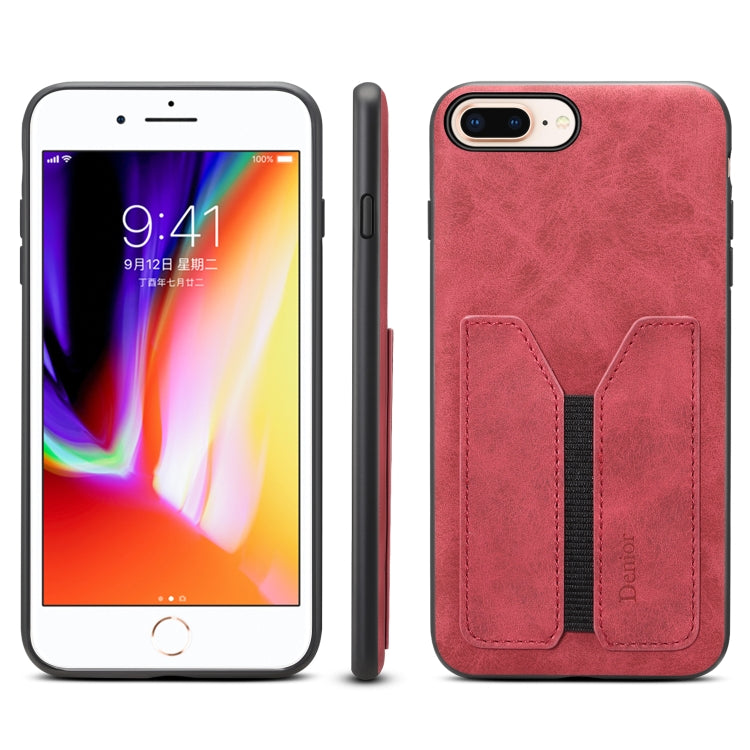 Denior DV Elastic Card PU Custodia per telefono con cover posteriore, For iPhone 7 Plus / 8 Plus