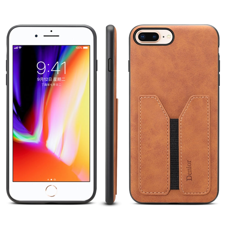 Denior DV Elastic Card PU Custodia per telefono con cover posteriore, For iPhone 7 Plus / 8 Plus