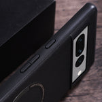 Cassa del telefono con struttura in pelle ad anello magnetico Magsafe, For Google Pixel 6, For Google Pixel 6 Pro, For Google Pixel 7, For Google Pixel 7 Pro