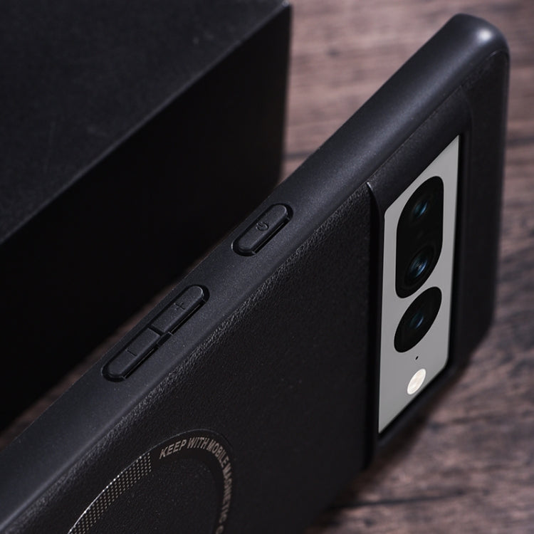 Cassa del telefono con struttura in pelle ad anello magnetico Magsafe, For Google Pixel 6, For Google Pixel 6 Pro, For Google Pixel 7, For Google Pixel 7 Pro