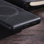 Cassa del telefono con struttura in pelle ad anello magnetico Magsafe, For Google Pixel 6, For Google Pixel 6 Pro, For Google Pixel 7, For Google Pixel 7 Pro