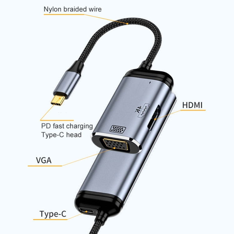 Cavo adattatore USB-C a VGA HDMI USB-C 4K 100W