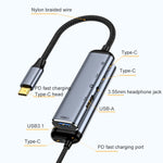 Adattatore USB-C 5 in 1 con HDMI, USB 3.1 e audio 3,5 mm