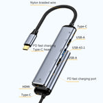 Adattatore USB-C 6 in 1 HDMI USB 3.1 doppia USB 2.0