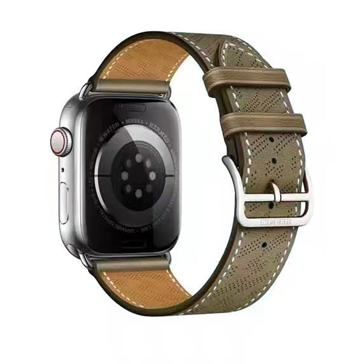 Cinturino in pelle microporosa, For Apple Watch Ultra 49mm / Series 8&7 45mm / SE 2&6&SE&5&4 44mm / 3&2&1 42mm, For Apple Watch Series 8&7 41mm / SE 2&6&SE&5&4 40mm / 3&2&1 38mm