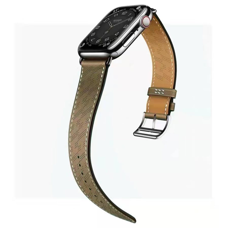 Cinturino in pelle microporosa, For Apple Watch Ultra 49mm / Series 8&7 45mm / SE 2&6&SE&5&4 44mm / 3&2&1 42mm, For Apple Watch Series 8&7 41mm / SE 2&6&SE&5&4 40mm / 3&2&1 38mm