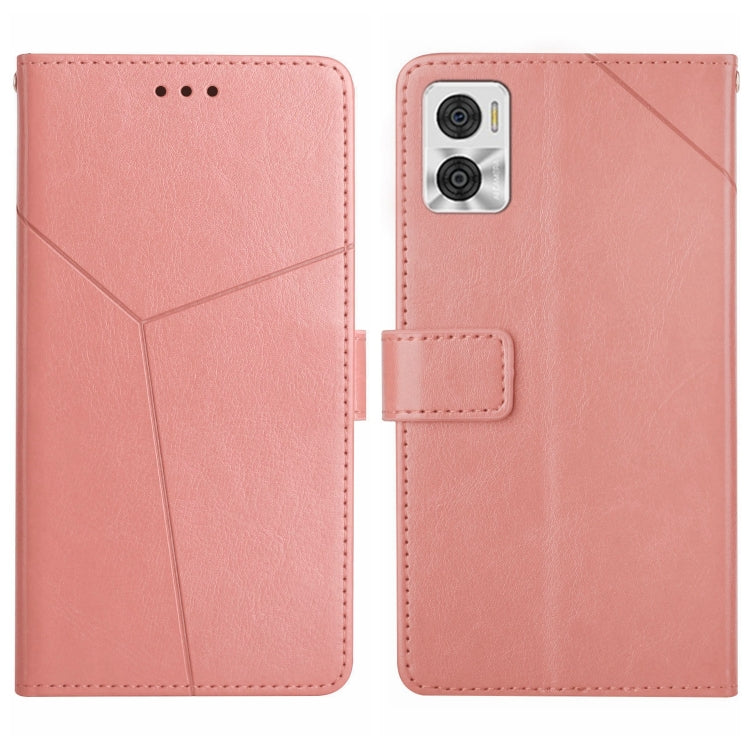 HT01 Cassa del telefono di cuoio di vibrazione del modello a forma di Y, For Motorola Moto E22 4G, For Motorola Moto G72 4G, For OPPO A17, For Realme 10 4G