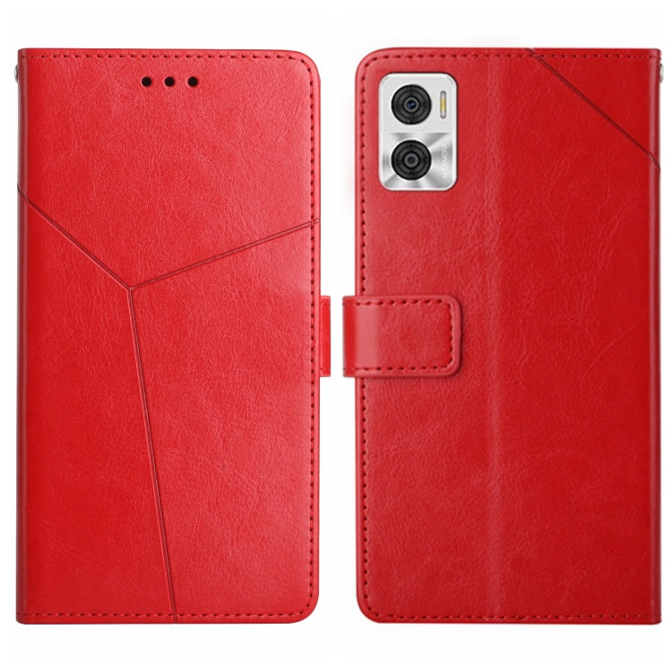 HT01 Cassa del telefono di cuoio di vibrazione del modello a forma di Y, For Motorola Moto E22 4G, For Motorola Moto G72 4G, For OPPO A17, For Realme 10 4G