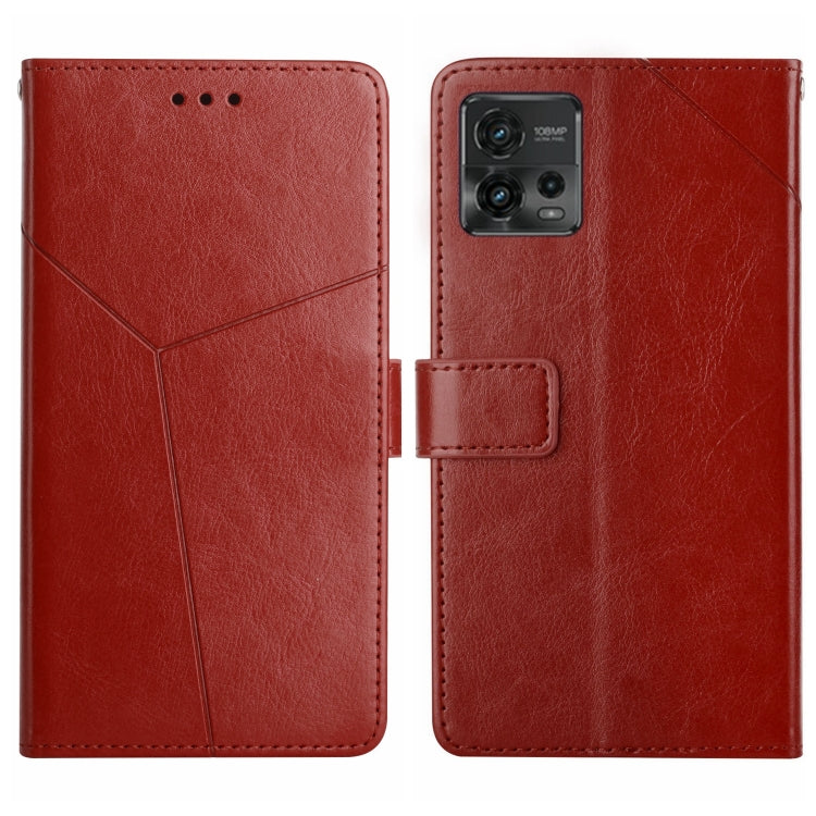 HT01 Cassa del telefono di cuoio di vibrazione del modello a forma di Y, For Motorola Moto E22 4G, For Motorola Moto G72 4G, For OPPO A17, For Realme 10 4G