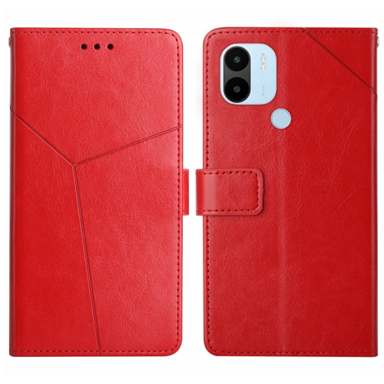 HT01 Cassa del telefono di cuoio di vibrazione del modello a forma di Y, For Realme 10 5G, For Realme C33, For Xiaomi Redmi A1+, For Samsung Galaxy S23 Ultra 5G