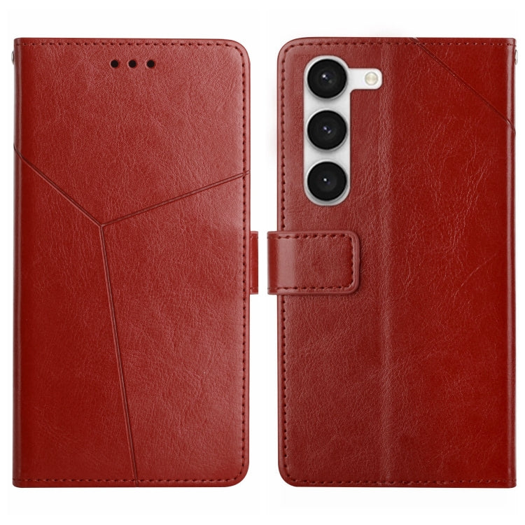 HT01 Cassa del telefono di cuoio di vibrazione del modello a forma di Y, For Samsung Galaxy S23 5G, For Samsung Galaxy S23+ 5G, For Sharp Aquos Sense7 SH-V48, For Xiaomi 12 Lite NE