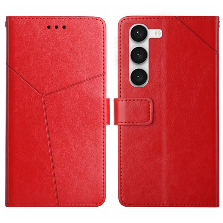 HT01 Cassa del telefono di cuoio di vibrazione del modello a forma di Y, For Samsung Galaxy S23 5G, For Samsung Galaxy S23+ 5G, For Sharp Aquos Sense7 SH-V48, For Xiaomi 12 Lite NE