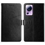 HT01 Cassa del telefono di cuoio di vibrazione del modello a forma di Y, For Samsung Galaxy S23 5G, For Samsung Galaxy S23+ 5G, For Sharp Aquos Sense7 SH-V48, For Xiaomi 12 Lite NE